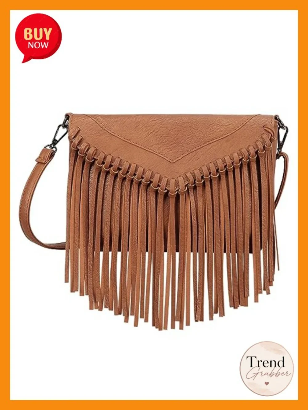 Faux Leather Hobo Fringe Crossbody Tassel Purse Vintage Envelope Handbag